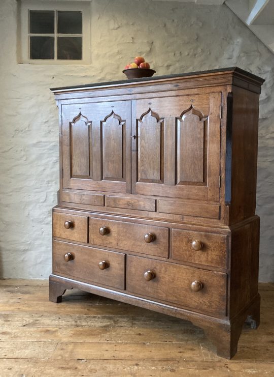 Tim Bowen Antiques, Carmarthenshire, Wales » Small Welsh oak cupboard Sold