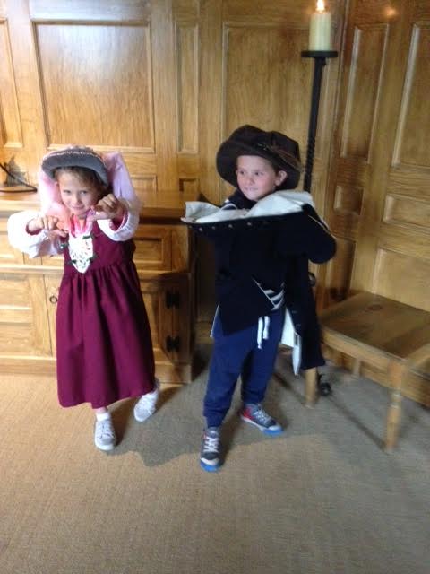 Ninja's in the dressing up box at Buckland Abbey.