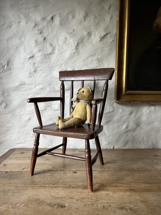 Charming painted childs Windsor chair