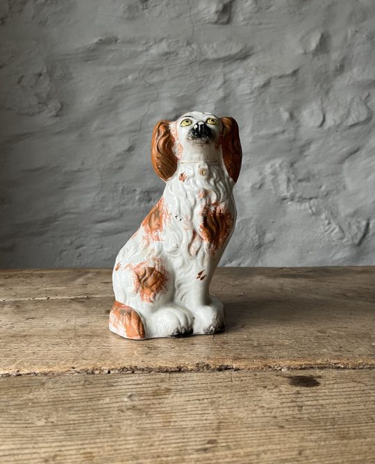 Small Victorian Staffordshire pottery Spaniel