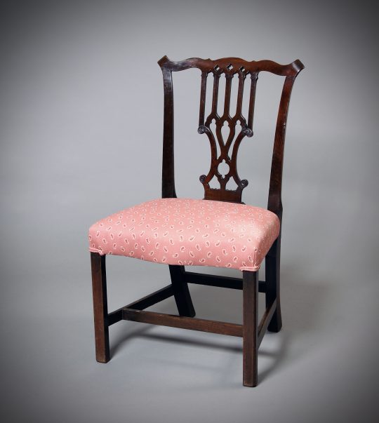 Mahogany "Chippendale" style side chair