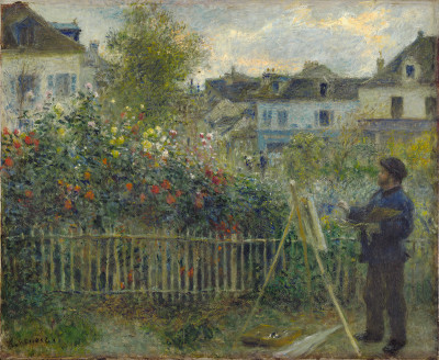 Auguste Renoir - Monet Painting in his Garden at Argenteuil 1873