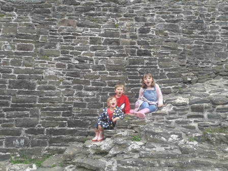 three Welsh rebels on the walls of dinefwr